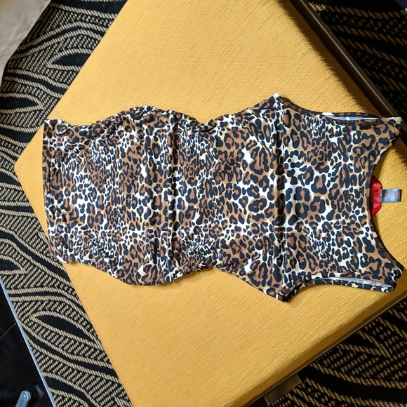 Hot Kiss 🥵 leopard cheetah print ruched mini dress y2k - Picture 4 of 4